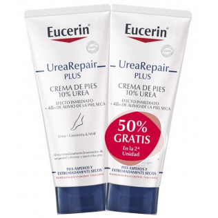 EUCERIN DUPLO 10% UREA REPAIR PLUS CREMA PARA PIES, 2x100 ML.