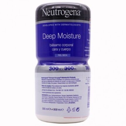 NEUTROGENA BÁLSAMO CORPORAL CARA Y CUERPO PIEL SECA DUPLO 300 ML. + 300 ML.