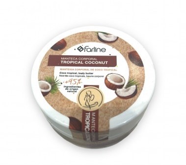 FARLINE MANTECA CORPORAL DE COCO TROPICAL 250ML.