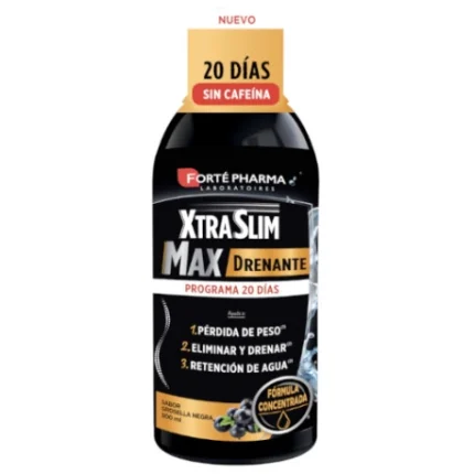 FORTE PHARMA XTRASLIM MAX DRENANTE 500 ML. SABOR GROSELLA NEGRA