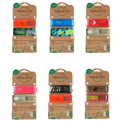 PARAKITO PULSERA REPELENTE DE MOSQUITOS X2