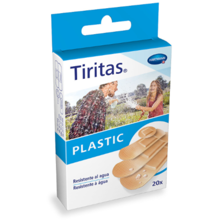 TIRITAS PLASTIC SURTIDO 4 TAMAÑOS 20UDS